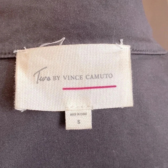VINCE CAMUTO Navy/Grey Utility Jacket Drawstring Zipper Pockets, Size S - Picture 6 of 7